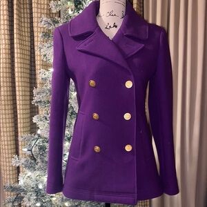 Women's Purple Double-Breasted Coat